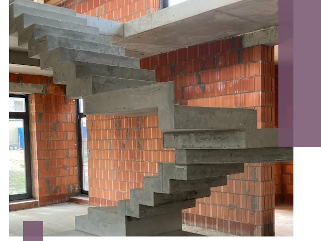 Изготовление бетонных лестниц под ключ в Кимовске