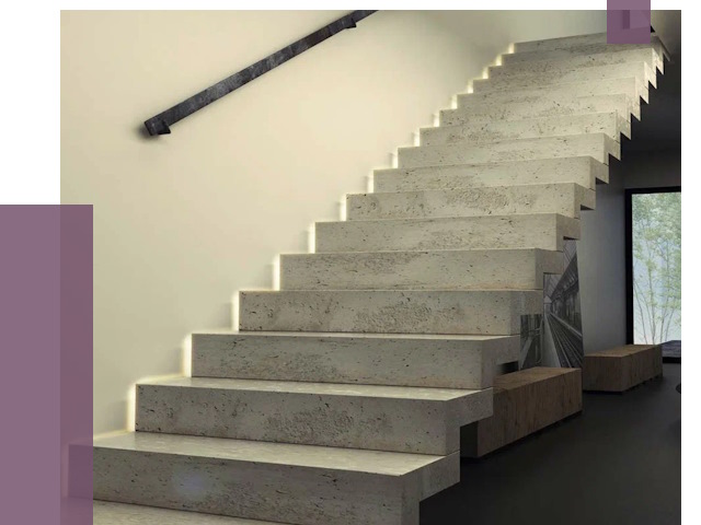 Облицовка бетонных лестниц в Кимовске от 4639 руб/м2