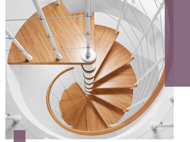 Изготовление винтовых лестниц под ключ в Кимовске