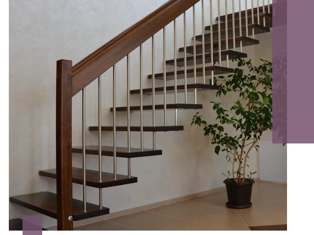 Лестницы на больцах под ключ в Кимовске – изготовление и монтаж