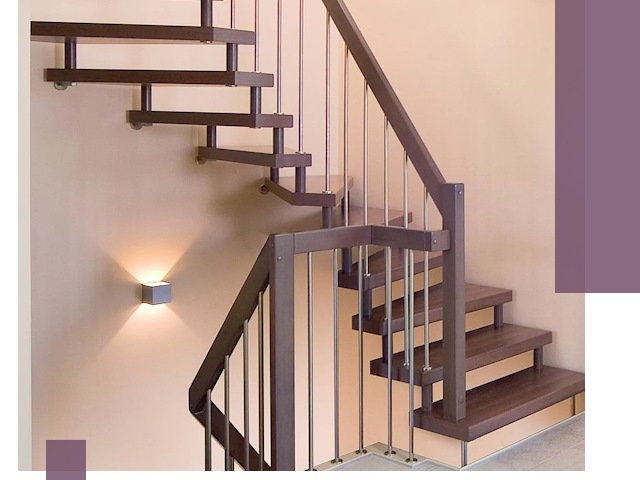 Изготовление лестниц на больцах в Кимовске под ключ