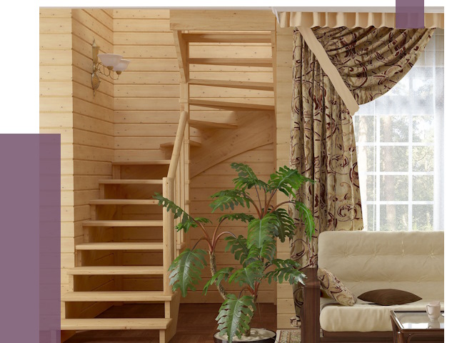 Лестницы для дачи в Кимовске от 76537 руб.  | ПРОЛЁТ-Кмв