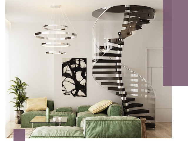 Лестницы для двухуровневой квартиры в Кимовске — изготовление и монтаж