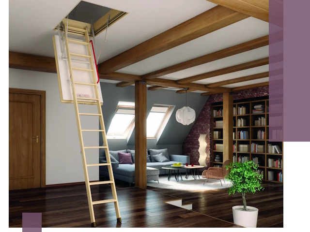 Чердачные лестницы под ключ в Кимовске: изготовление и монтаж