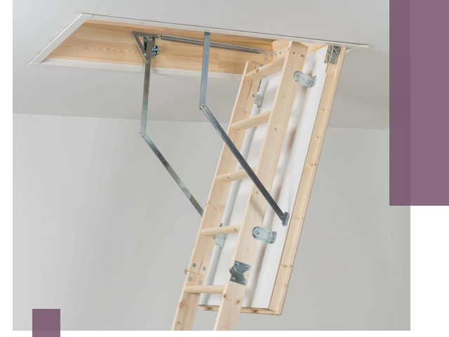 Установка чердачной лестницы под ключ в Кимовске