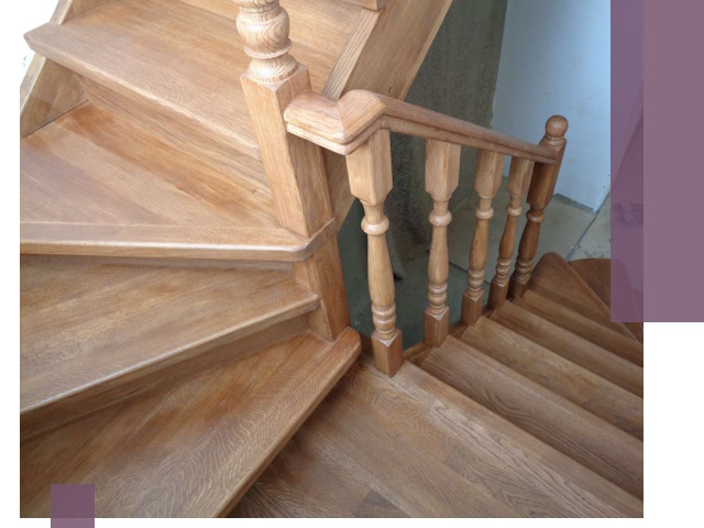 Дубовые лестницы под ключ в Кимовске: изготовление и монтаж