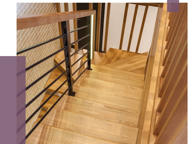 Лестницы из ясеня в Кимовске под ключ от 10102 руб. 