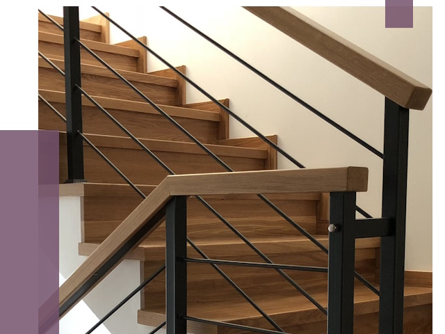 Обшивка металлической лестницы деревом в Кимовске от 4381 руб.