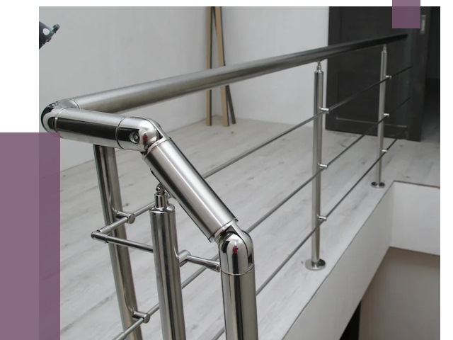 Перила из нержавеющей стали в Кимовске от 9071 руб. под ключ | ПРОЛЁТ-Кмв