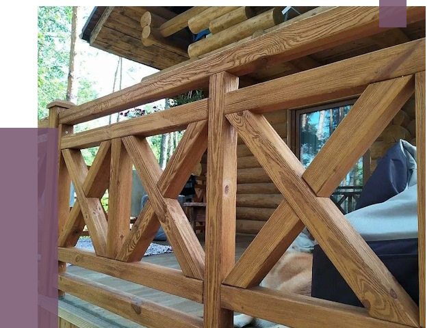 Деревянные перила под ключ в Кимовске от 7731 руб. 