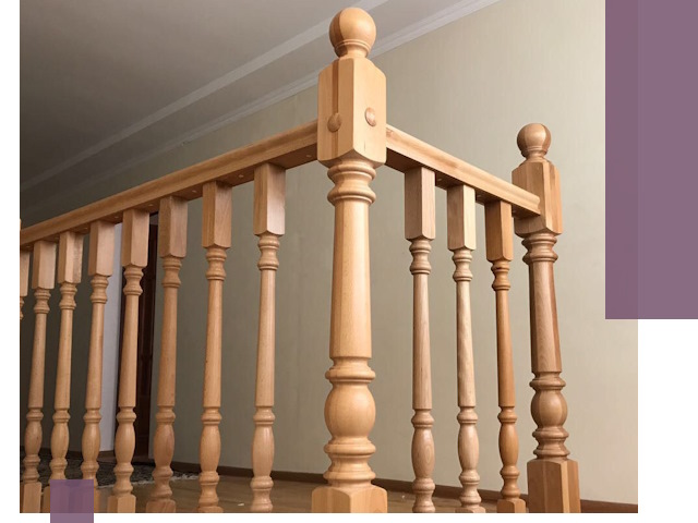 Деревянные перила на заказ в Кимовске: монтаж и изготовление