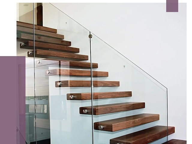 Стеклянные перила для лестницы в Кимовске от 14947 руб.