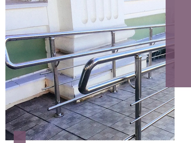 Ограждения пандусов из металла и нержавейки в Кимовске