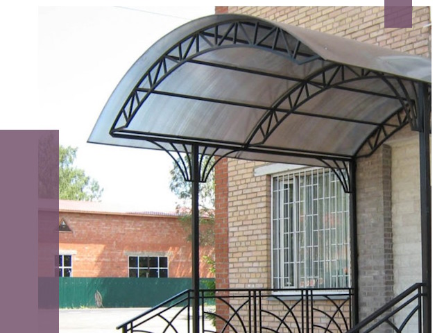 Металлические навесы и козырьки в Кимовске от 12885 руб.