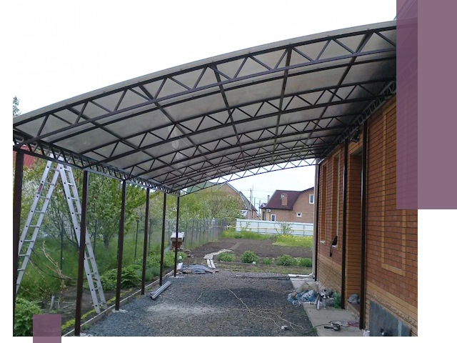 Профессиональный монтаж навесов под ключ в Кимовске