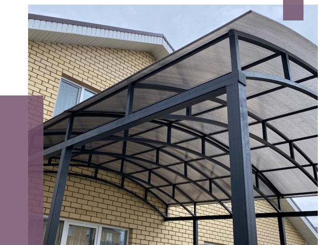 Монтаж козырьков в Кимовске от 11597 руб. | ПРОЛЁТ-Кмв