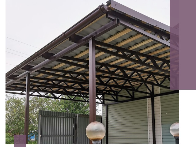 Навесы под ключ в Кимовске: изготовление, монтаж и гарантия