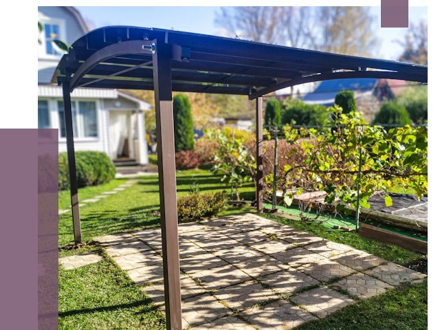 Навесы для дачи в Кимовске от 12833 руб. под ключ — ПРОЛЁТ-Кмв