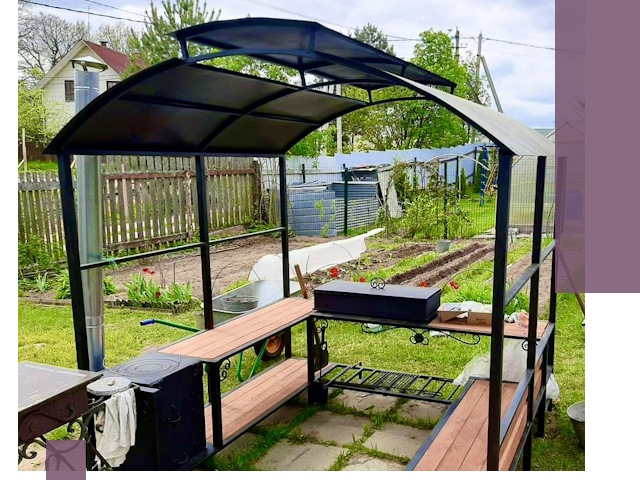 Навесы для барбекю в Кимовске: изготовление, монтаж и демонтаж