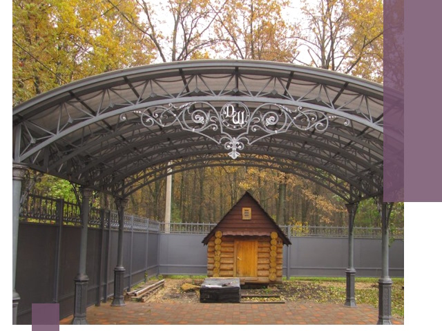 Кованые навесы премиум-класса под заказ в Кимовске