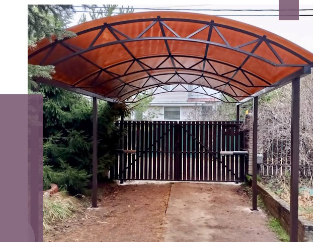 Арочные навесы в Кимовске от 12833 руб. — изготовление и монтаж | ПРОЛЁТ-Кмв