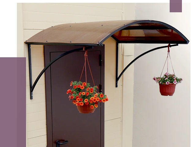 Козырьки над входом в Кимовске от 14947 руб.  | ПРОЛЁТ-Кмв