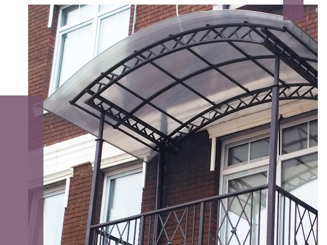 Козырьки над балконом в Кимовске от 8710 руб. | ПРОЛЁТ-Кмв