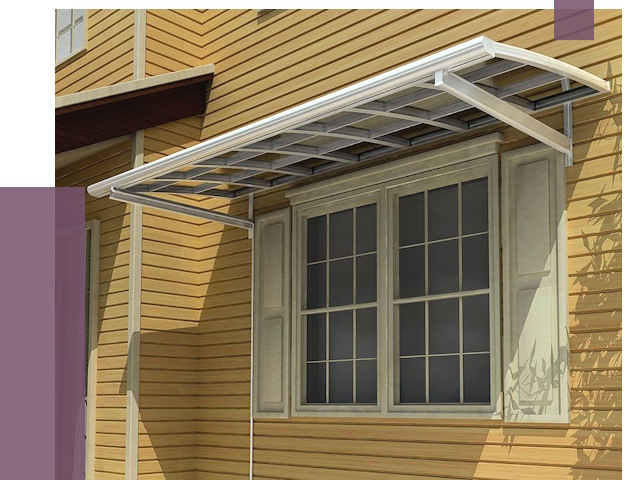 Козырьки над окнами в Кимовске от 7679 руб. — монтаж, покупки | ПРОЛЁТ-Кмв