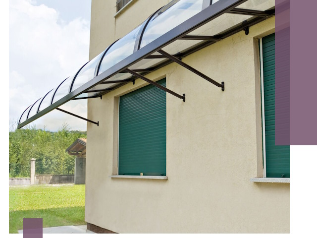 Козырьки над окнами в Кимовске — изготовление и монтаж по выгоде