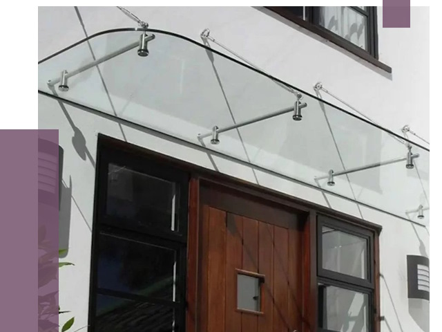 Стеклянные козырьки в Кимовске от 19070 руб. | ПРОЛЁТ-Кмв