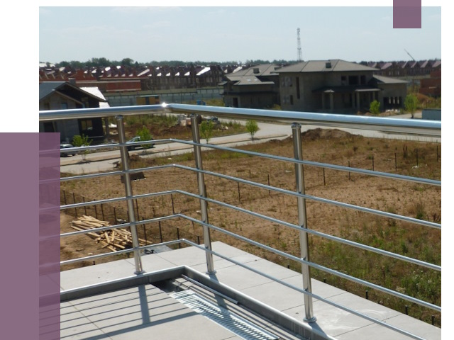 Парапеты из нержавеющей стали в Кимовске от 8040 руб. за м² | ПРОЛЁТ-Кмв