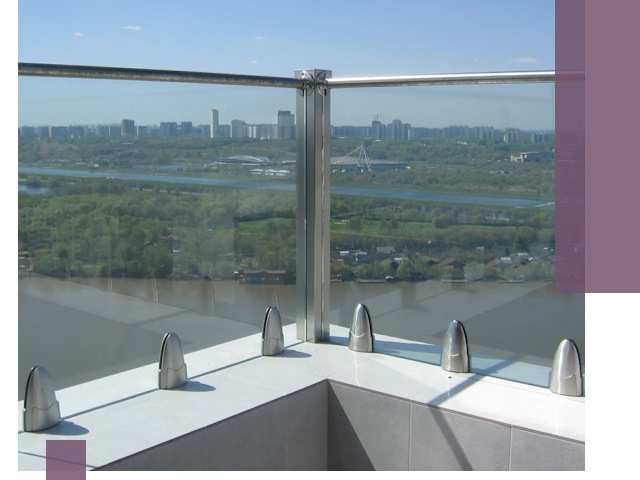 Стеклянные парапеты премиум класса в Кимовске для домов и бизнесов