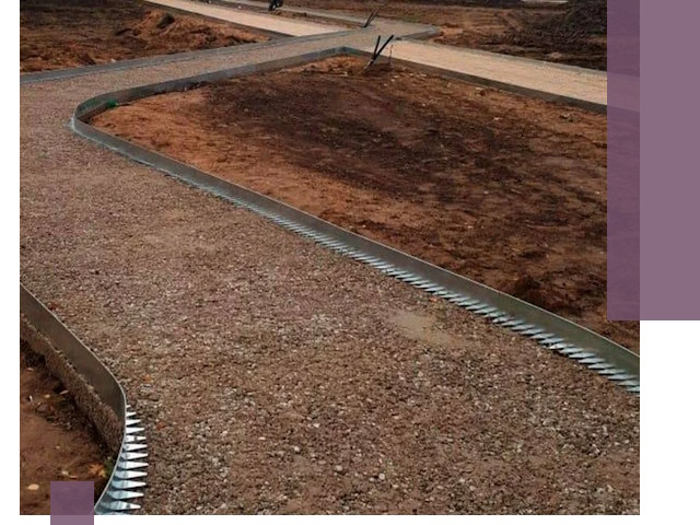 Металлические бордюры под ключ в Кимовске — изготовление и монтаж