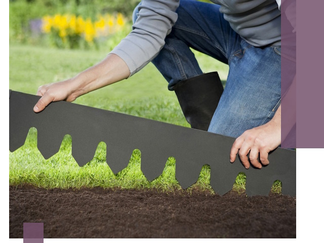 Металлические бордюры для газона в Кимовске — изготовление и монтаж