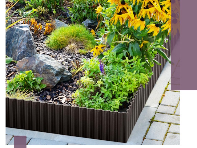 Металлические бордюры для клумб в Кимовске — производство и монтаж