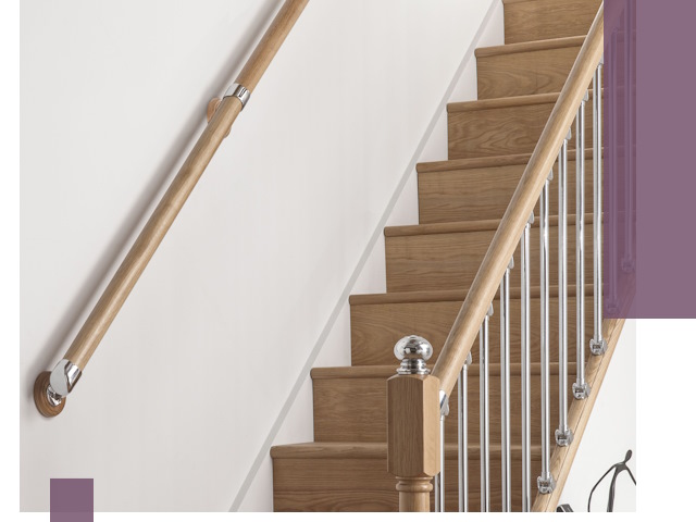 Пристенные поручни из стали и нержавейки под монтаж в Кимовске